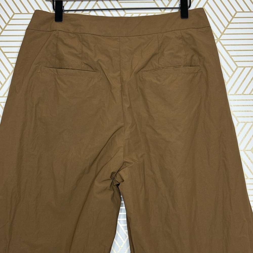 Free People Gabriette Barrel Leg Pants Brown Size 10 Lightweight Academia Boho - Picture 8 of 11